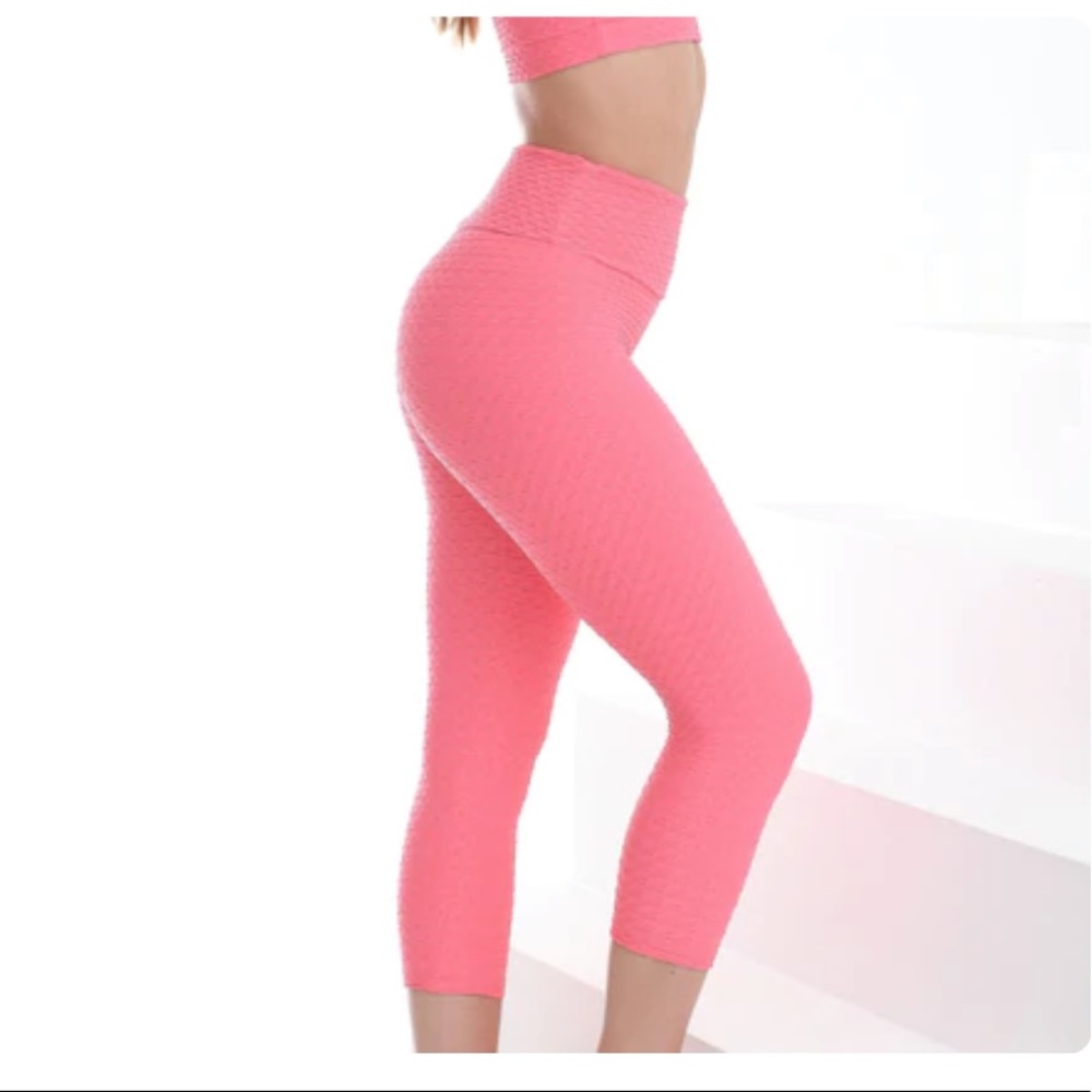Booty by Brabants cropped croco leggings in coral reef